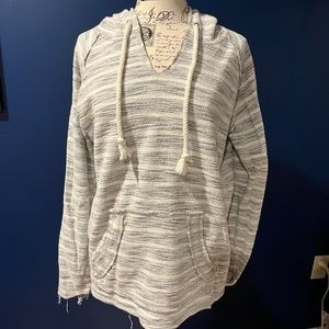 Men’s grey and white Baja hoodie